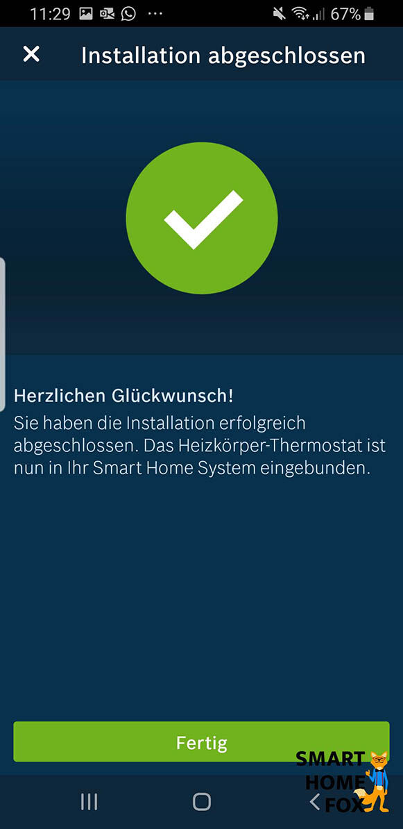 Installation abgeschlossen